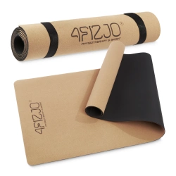 Saltea de exerciții din cauciuc cu suprafața din plută anti-alunecare 4 mm