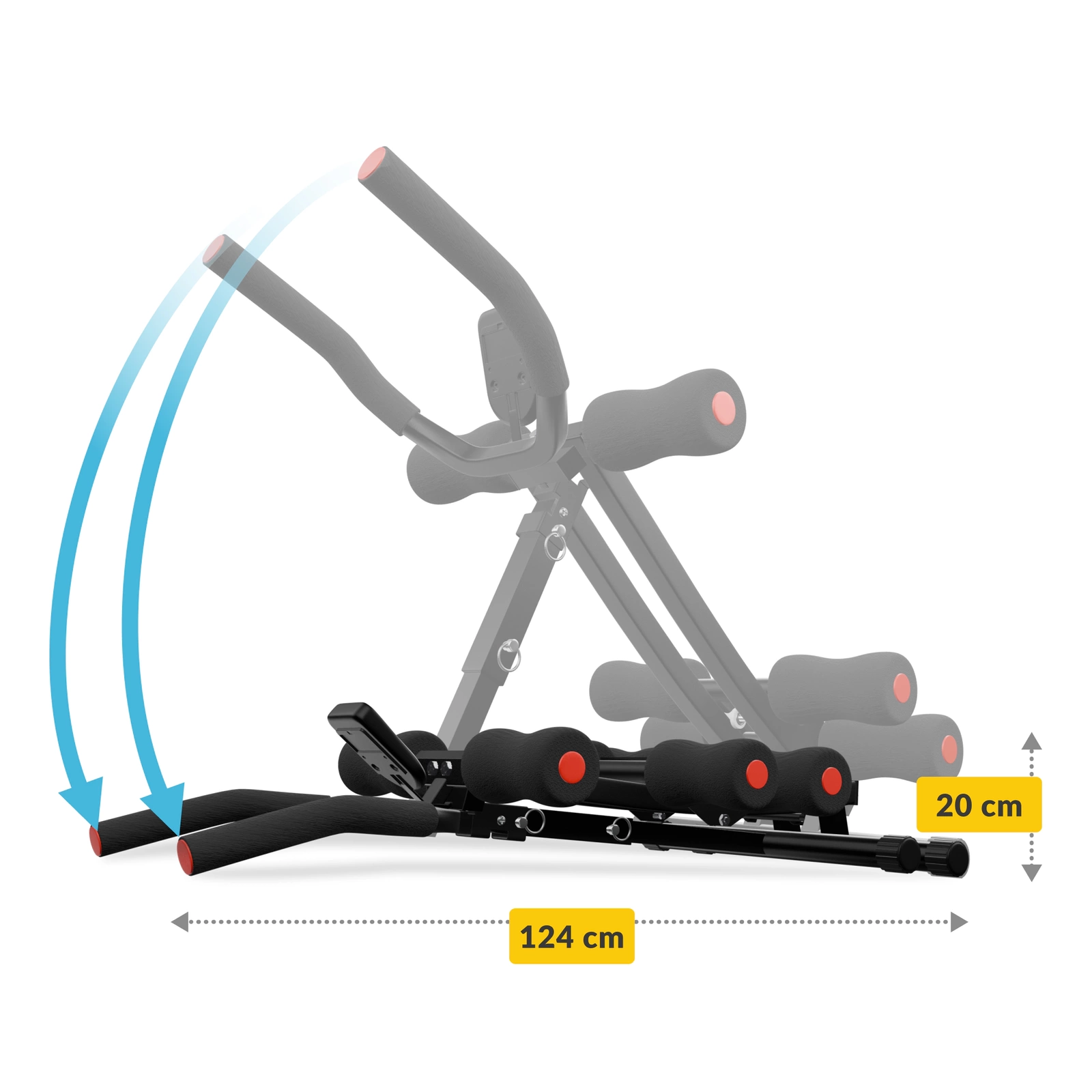 Trainer pentru mușchii abdominali pliabil