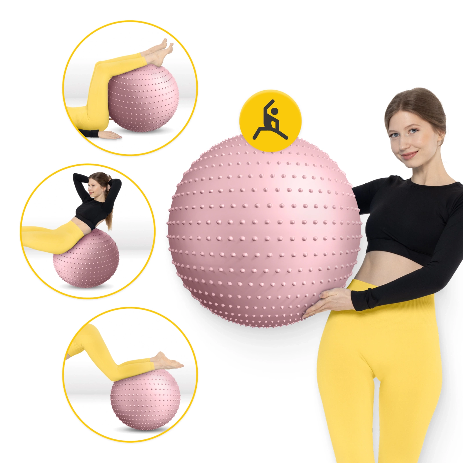 Minge de reabilitare cu proeminențe 65 cm