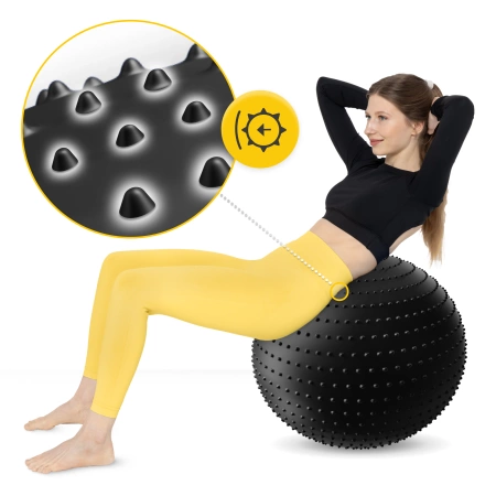 Minge de reabilitare cu vârfuri 65 cm