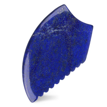 Piatra Gua Sha canelată din lazurit natural