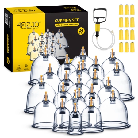 Ventuze chinezești cu vacuum, set 24 bucăți