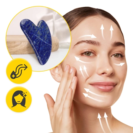 Piatra clasică Gua Sha din lazurit natural