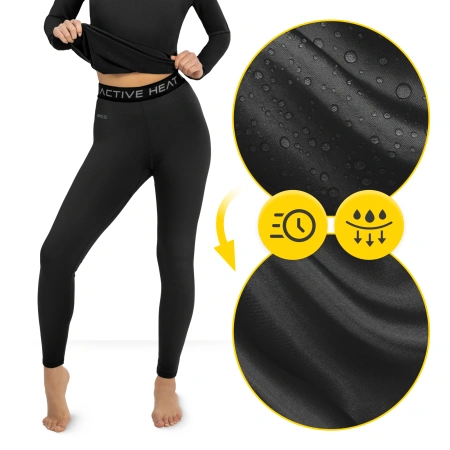 Pantaloni termici unisex - negru, mărimea XL