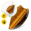 Piatra Gua Sha canelată din cuarț natural Tiger Eye