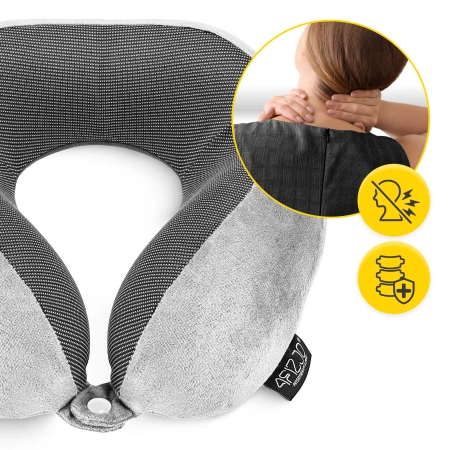 Pernă de calatorie pentru gât, din spumă, cu memorie