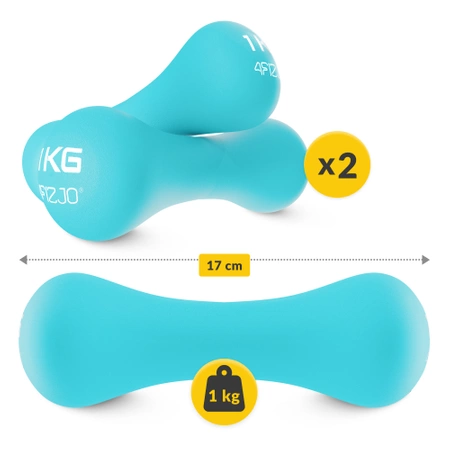 Gantere cu 8-shape 2 x 1 kg