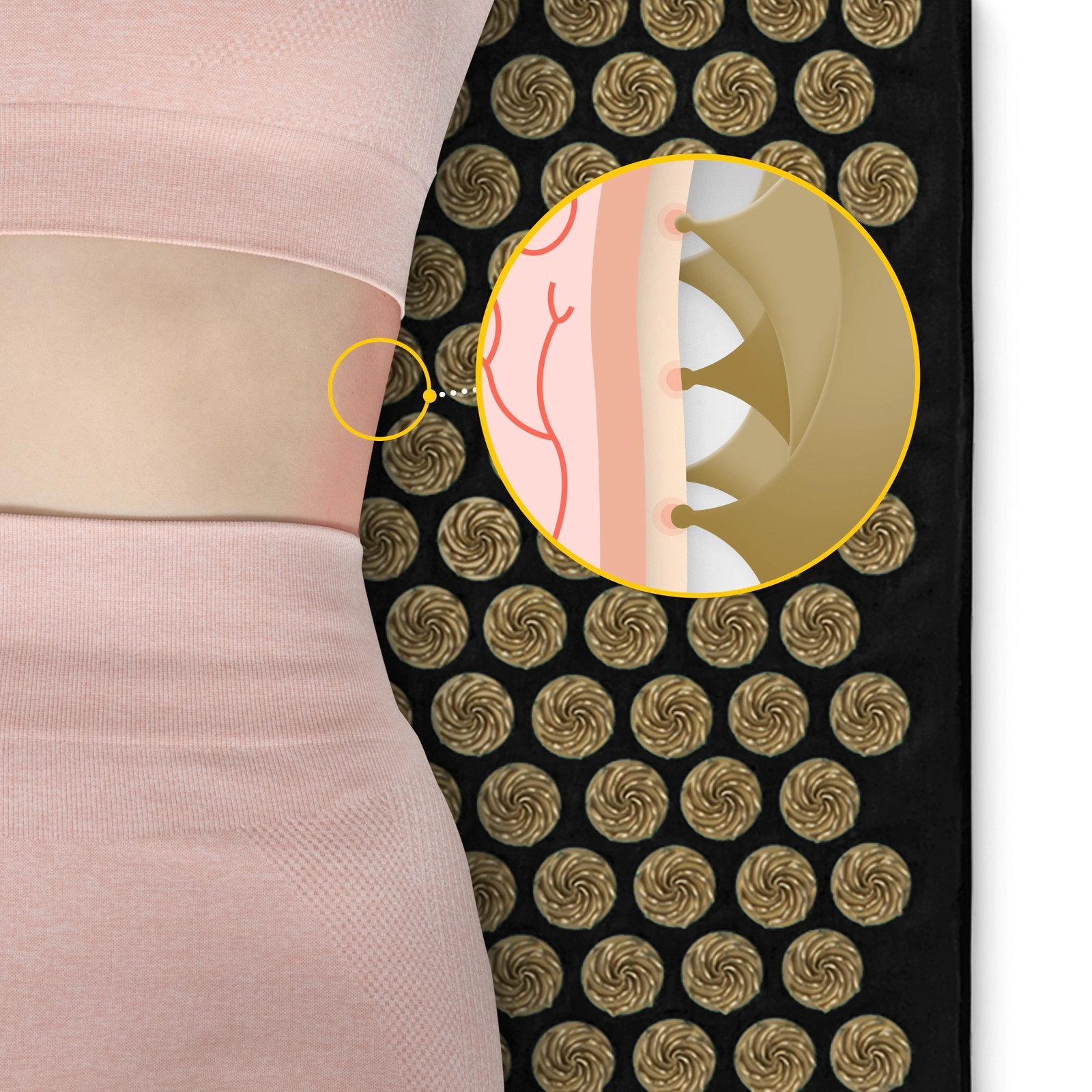 ECO Saltea de acupresură cu coji de hrișcă și nucă de cocos