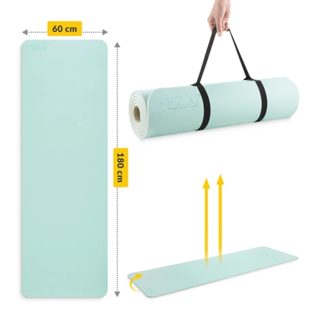 Saltea de exerciții TPE anti-alunecare 1 cm