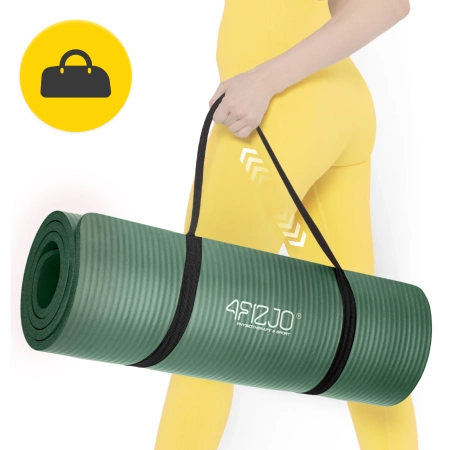 Saltea pentru fitness și yoga NBR 1,5 cm verde salvie