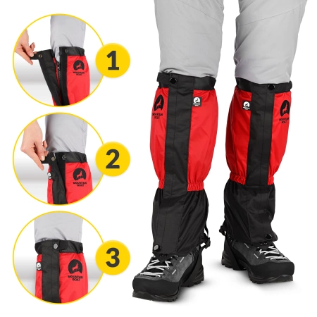 Ghetre impermeabile pentru încălțăminte universale roșii