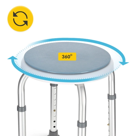 Taburet de duș pivotant