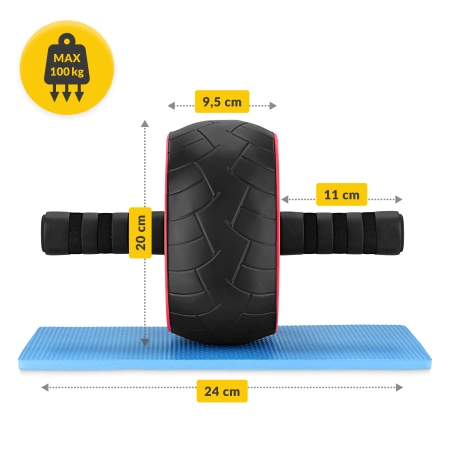 Roată pentru exerciții abdominale AB WHEEL XL