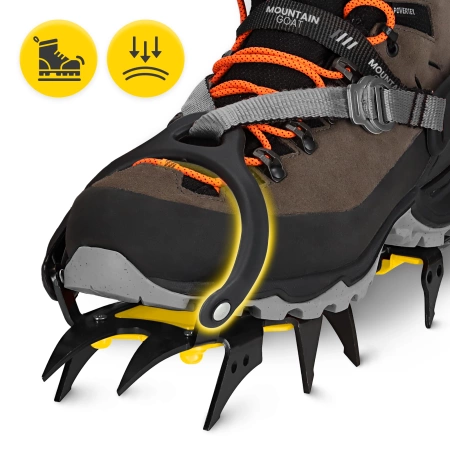 Crampoane Mountain Goat STANDARD, mărimi 36–46 + husă