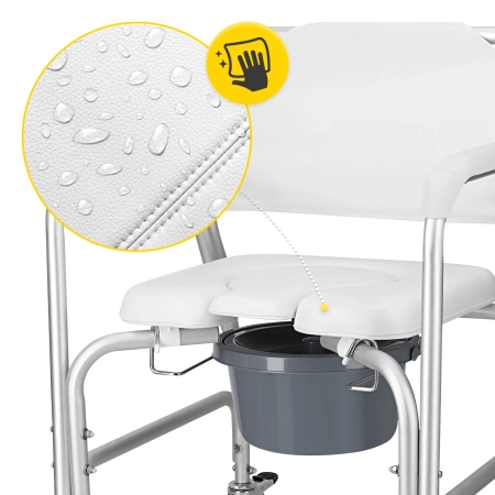 Cărucior pentru toaletă pentru persoane cu dizabilități și vârstnici