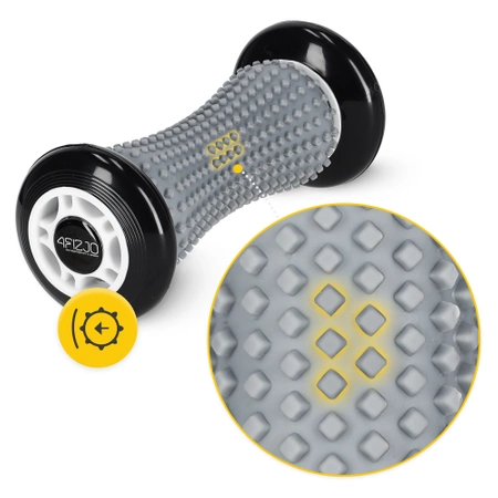 Rolă de masaj SPIKE ROLLER cu proeminențe, gri