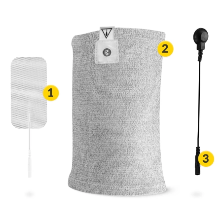 Bandă conductoare pentru electrostimularea genunchiului