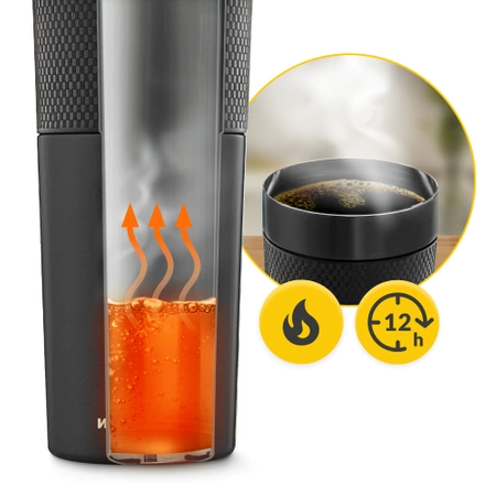 Cana termică Mountain Goat TRAVEL 450 ml negru