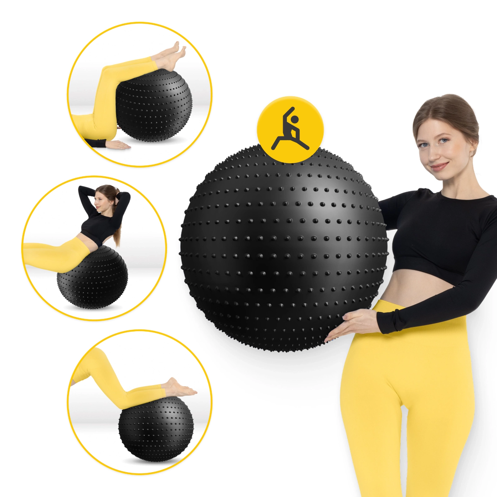 Minge de reabilitare cu proeminențe 65 cm