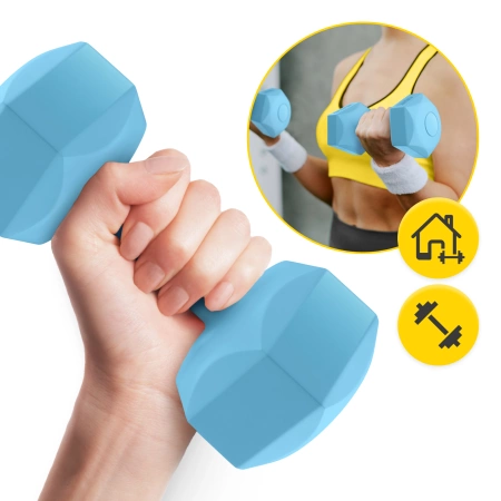 Halterele bitumice pentru exerciții 2 x 0,5 kg