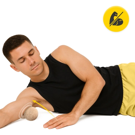 Minge dublă de masaj din plută 6,5 cm