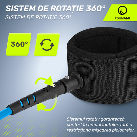 Cablu de siguranță pentru placa SUP TSUNAMI albastru