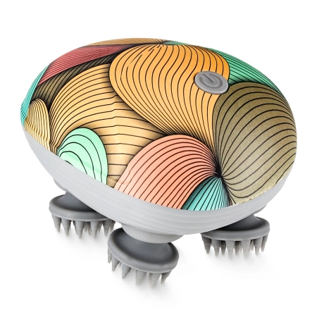 Aparat electric impermeabil multicolor pentru masajul capului