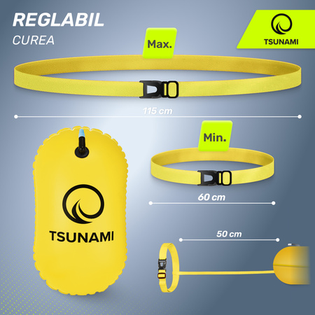 Baliză gonflabilă pentru înot TSUNAMI galben