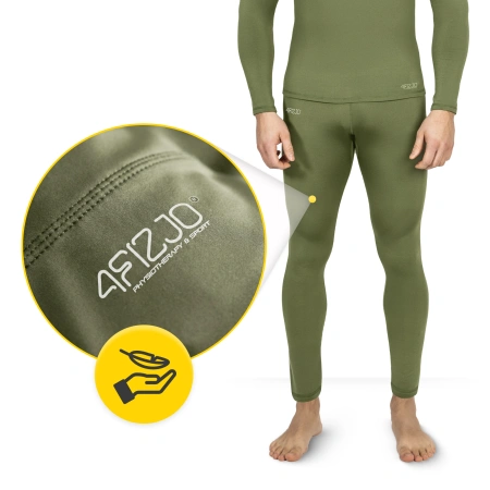 Pantaloni termici unisex – verde, mărime XL