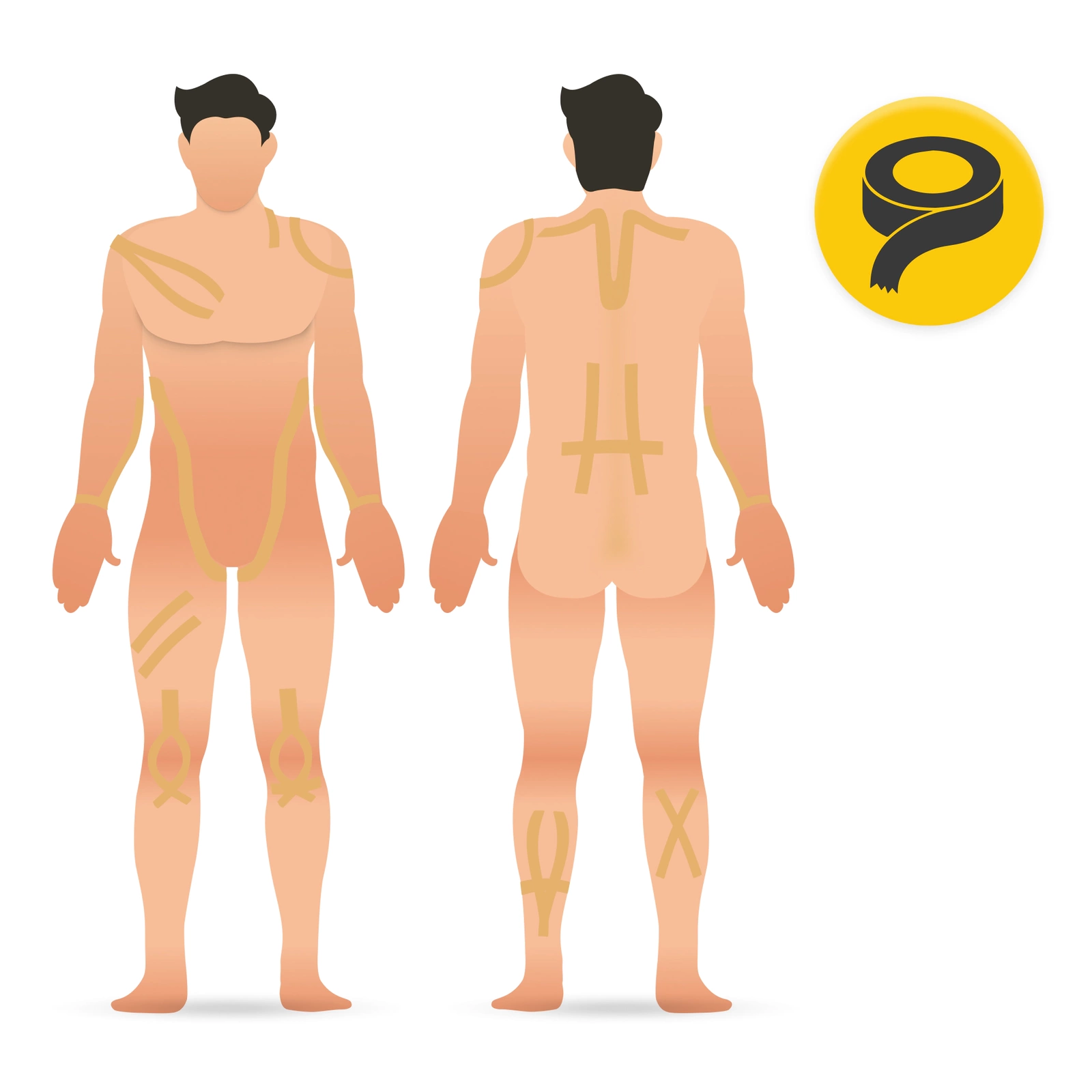 Bandă Kinesiotaping 7,5 cm x 5 m