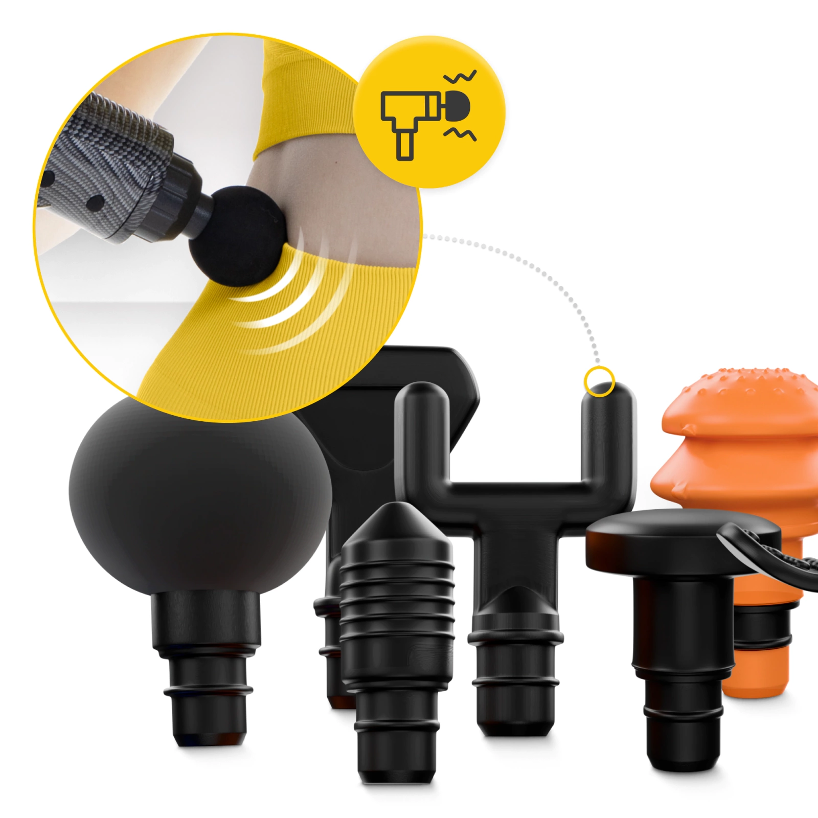 Set de 8 piese de mână pentru pistol de masaj