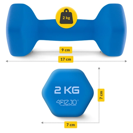 Set de gantere din fontă 12 kg