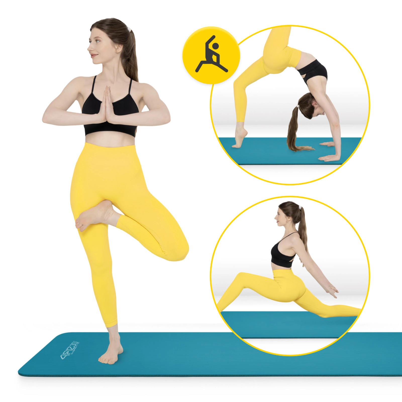 mata do cwiczen antyposlizgowa profesjonalna joga pilates kauczukowa