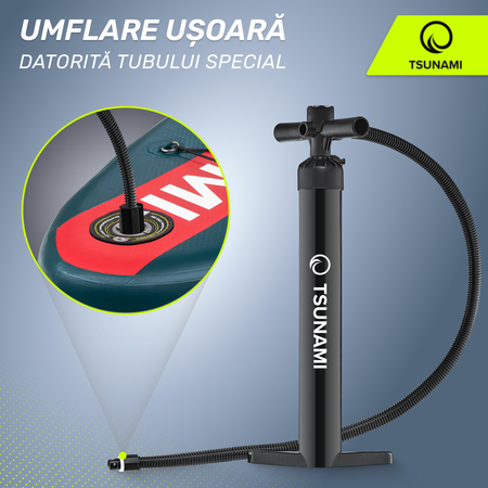 Pompă manuală de înaltă presiune pentru placa SUP TSUNAMI
