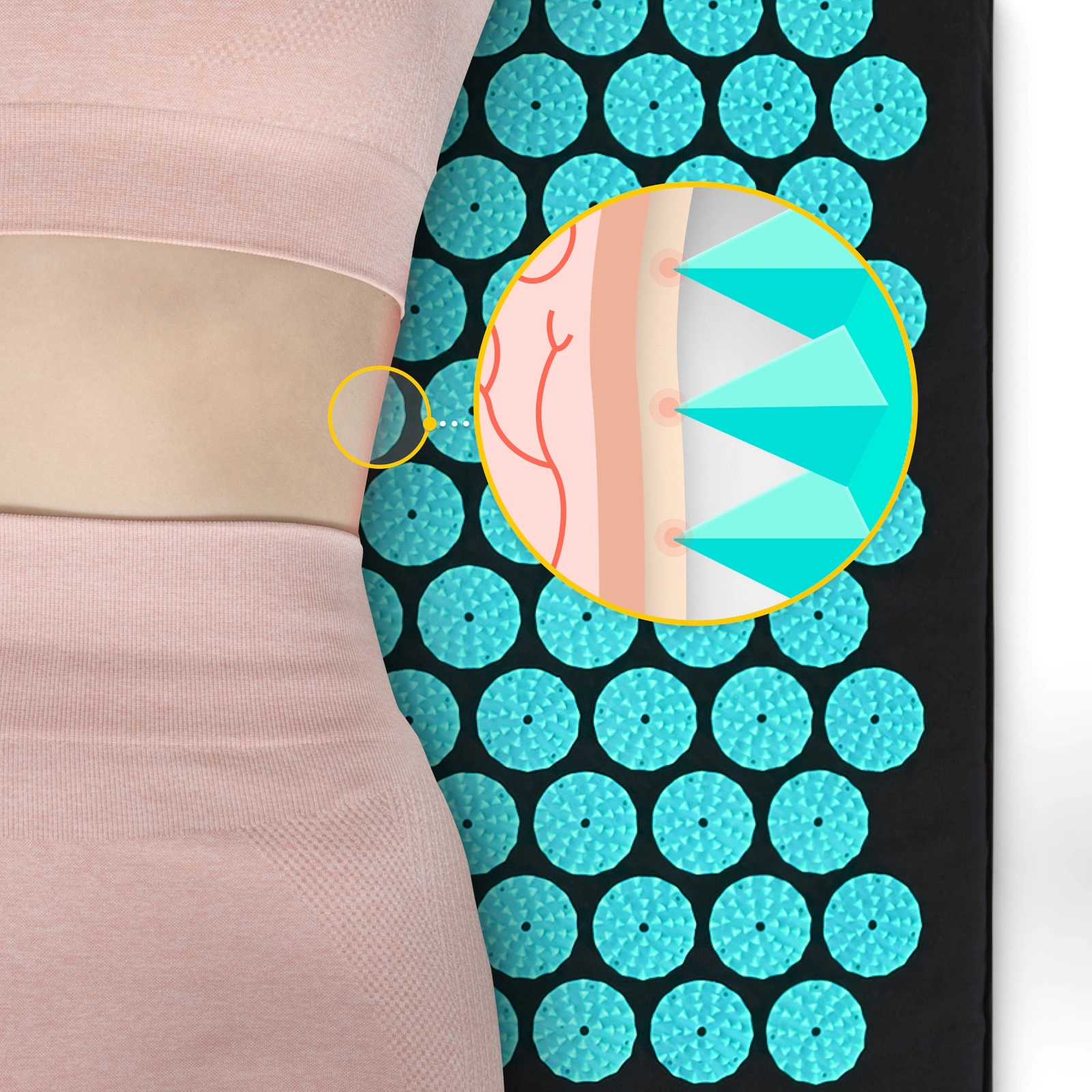 Saltea de acupunctură cu pernă clasică