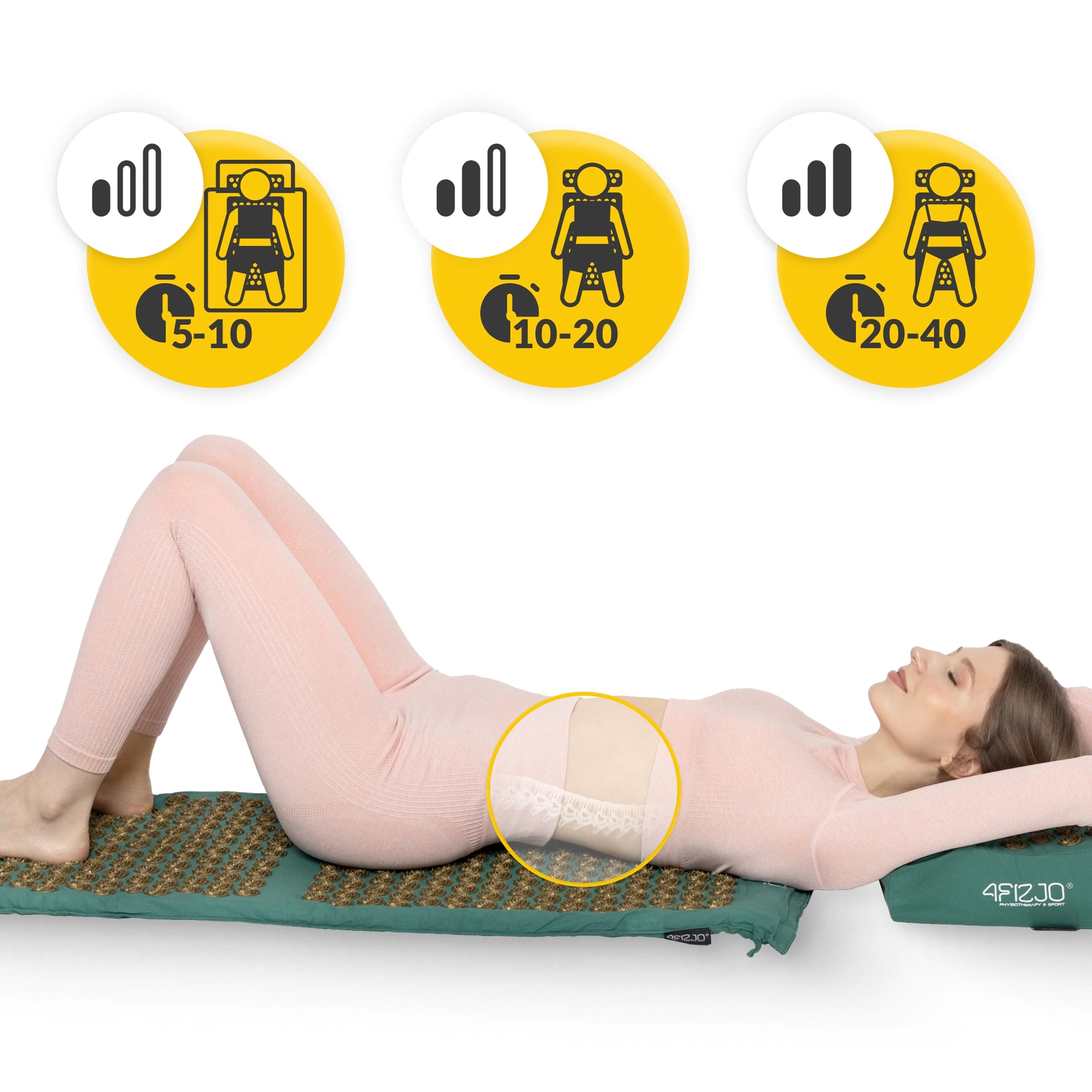 ECO Saltea de acupresură cu pernă XL