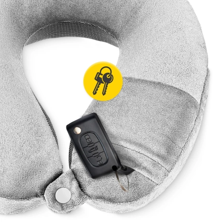 Pernă de calatorie pentru gât, din spumă, cu memorie