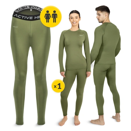 Pantaloni termici unisex – verde, mărime L