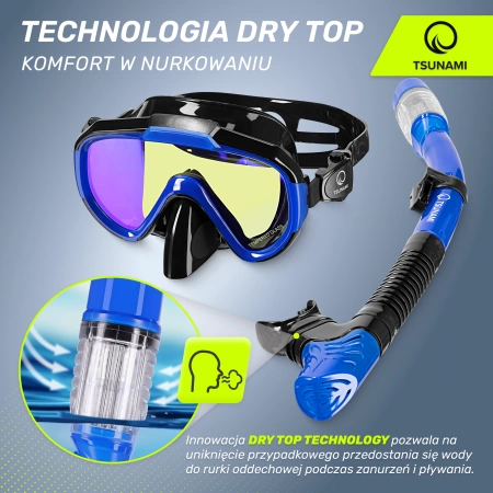 Mască de snorkelling cu snorkel