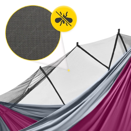 Hamac de călătorie pentru o singură persoană cu plasă de țânțari