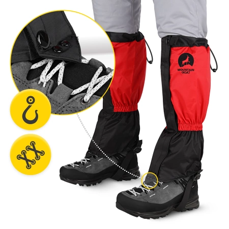 Ghetre impermeabile pentru încălțăminte universale roșii