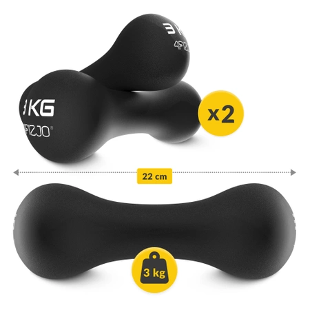 Gantere cu 8-shape 2 x 3 kg