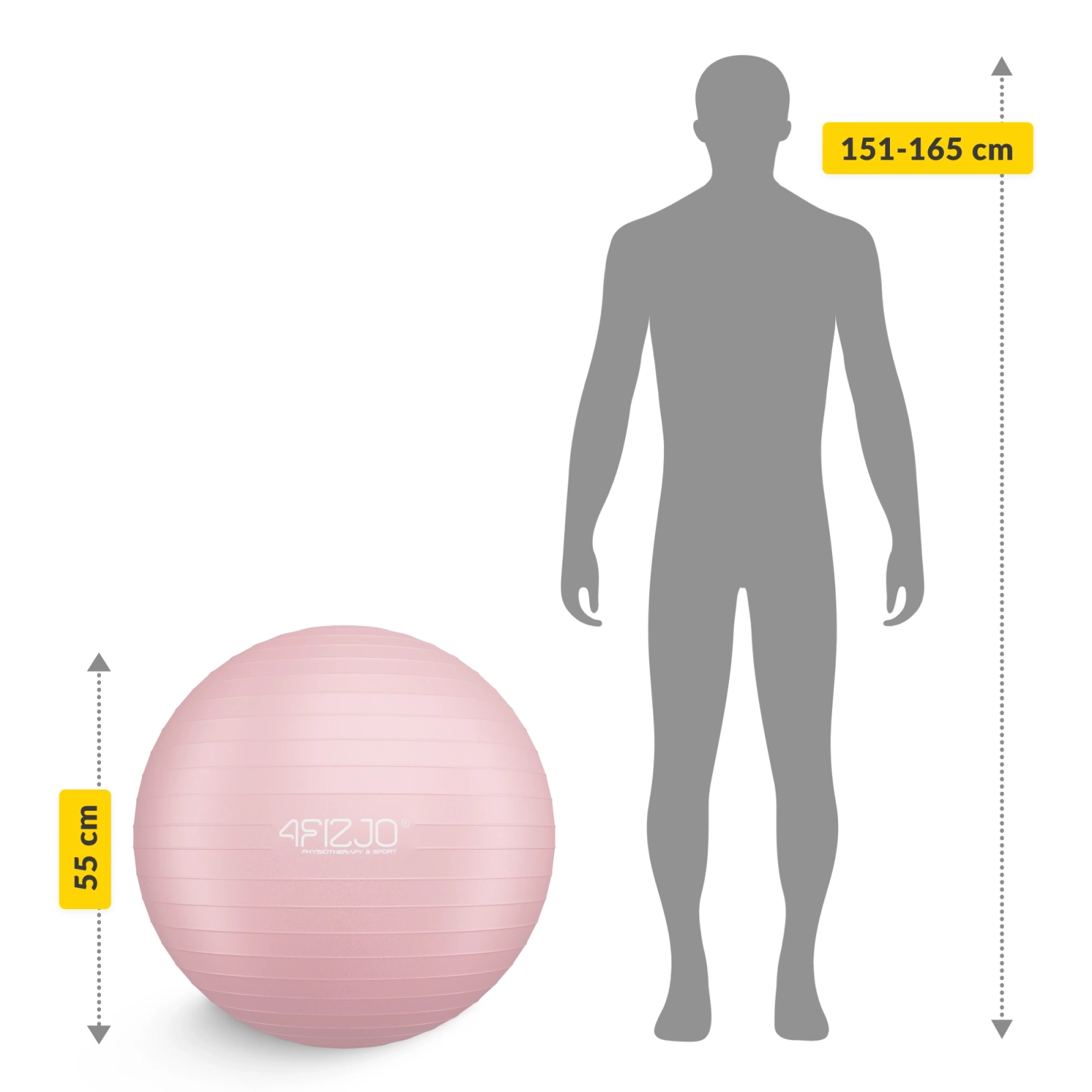 Minge de gimnastică gonflabilă 65 cm 