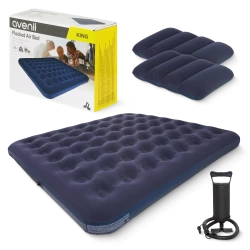 Saltea gonflabilă Avenli pentru două persoane 203 x 183 x 22 cm + Pompă și perne