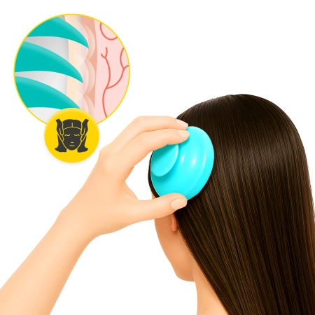 Perie din silicon pentru masajul scalpului