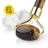 Roller facial din cuarț natural Tiger Eye