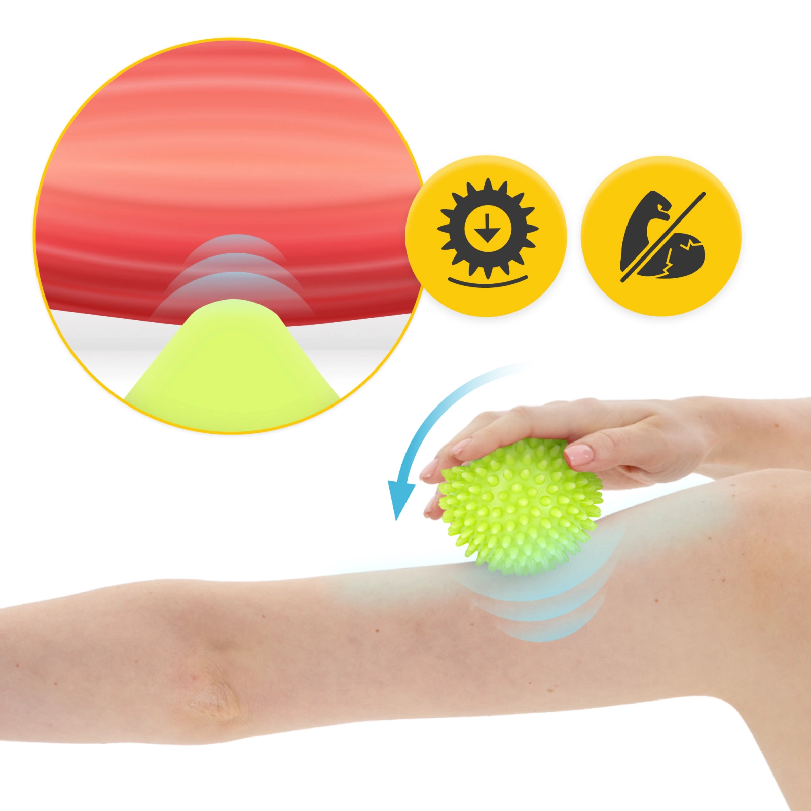 Masážní míč s hroty 9 cm