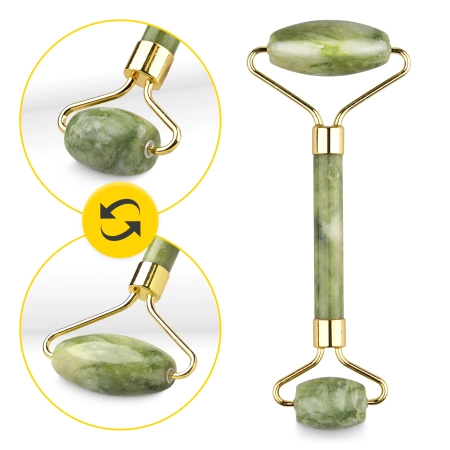 Roller facial natural din jad verde