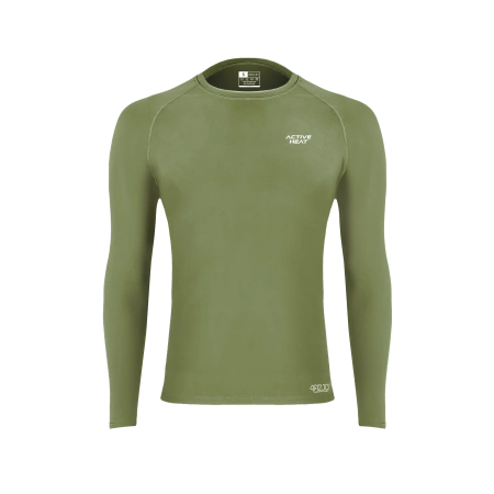 Tricou termic unisex cu mâneci lungi – verde, mărime L