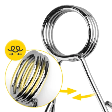 Clemă cu arc pentru halteră olimpică 50 mm 2 buc.